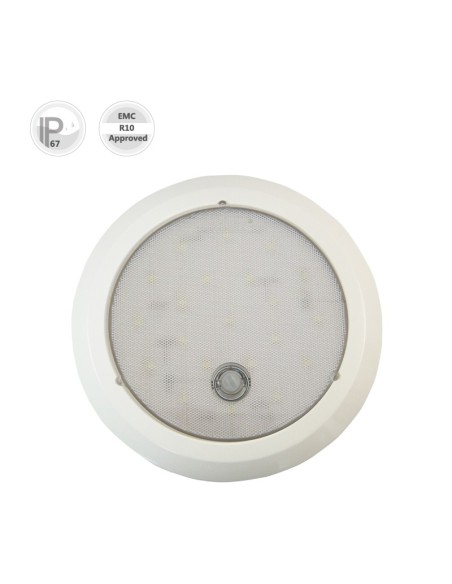 PLAFON INTERIOR LED 12/24V SIN ARO CON PIR REFERENCIA 22777CP-V