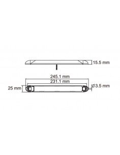 LUZ INTERIOR LED 12/24V 600 LUMENES REFERENCIA 22785CKS-WV-1M 2