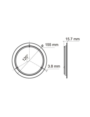 PLAFON INTERIOR LED 12/24V EMPOTRABLE 420 LUMENES REFERENCIA 22758C-V