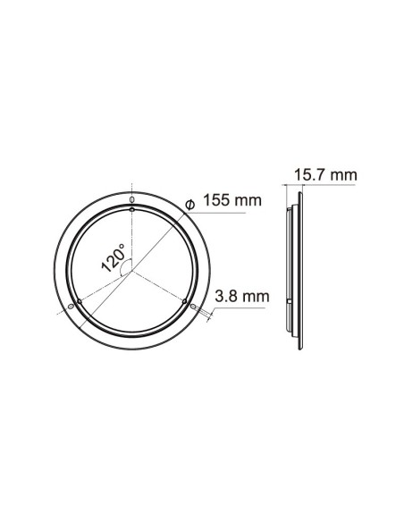 PLAFON INTERIOR LED 12/24V EMPOTRABLE 420 LUMENES REFERENCIA 22758C-V