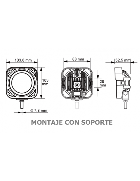 FARO DE TRABAJO LED 9/32V 2en1 6 LED 1440LUM 19W REFERENCIA 22853
