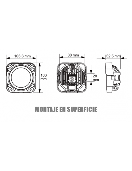 FARO DE TRABAJO LED 9/32V 2en1 6 LED 1440LUM 19W REFERENCIA 22853