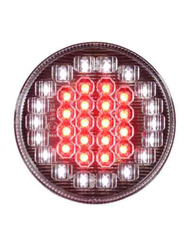 Round LED rear light 12V / 24V with fog and reverse light