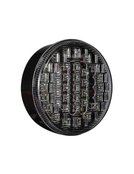 Piloto trasero LED redondo 12V / 24V con antiniebla y marcha atrás
