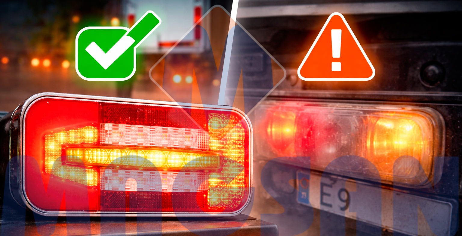 Diferencias entre luces LED homologadas y no homologadas para camión, remolque y vehículo industrial